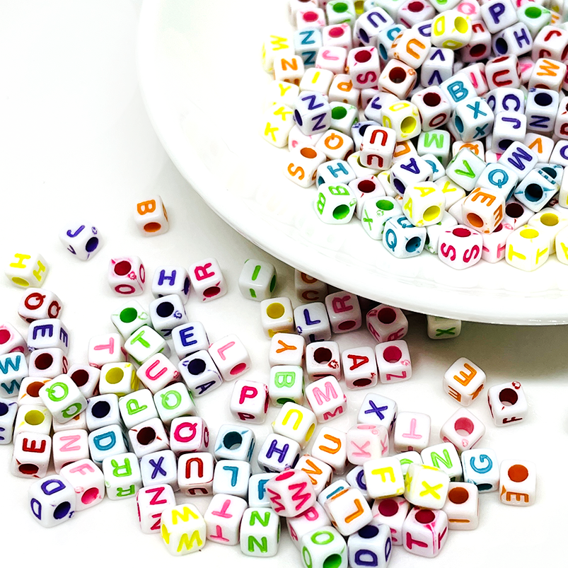 Letras Acrílicos Cubos - 5mm - 30gr. - Multicolor