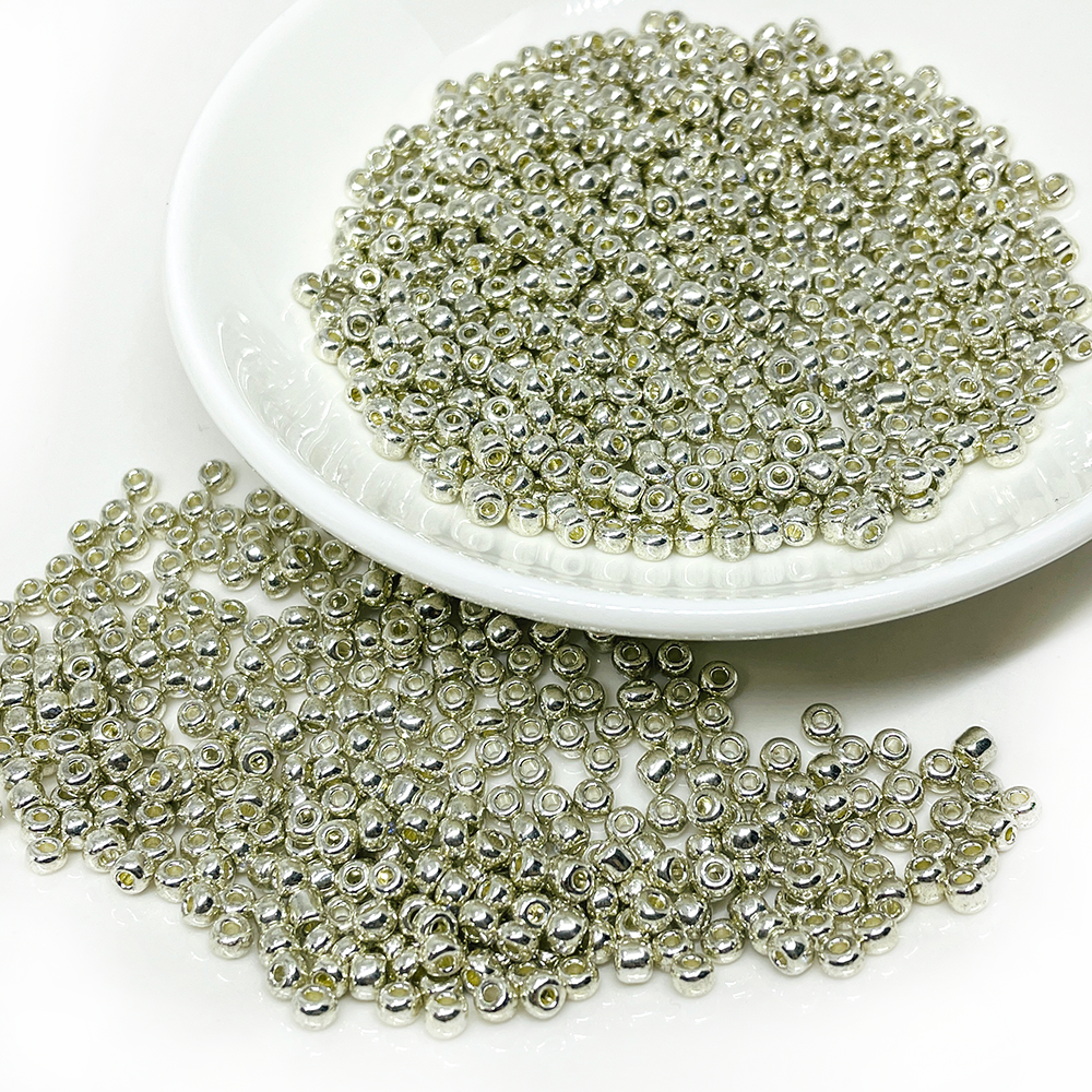 Mostacillón 6/0 - 4mm - 25gr - Plateado