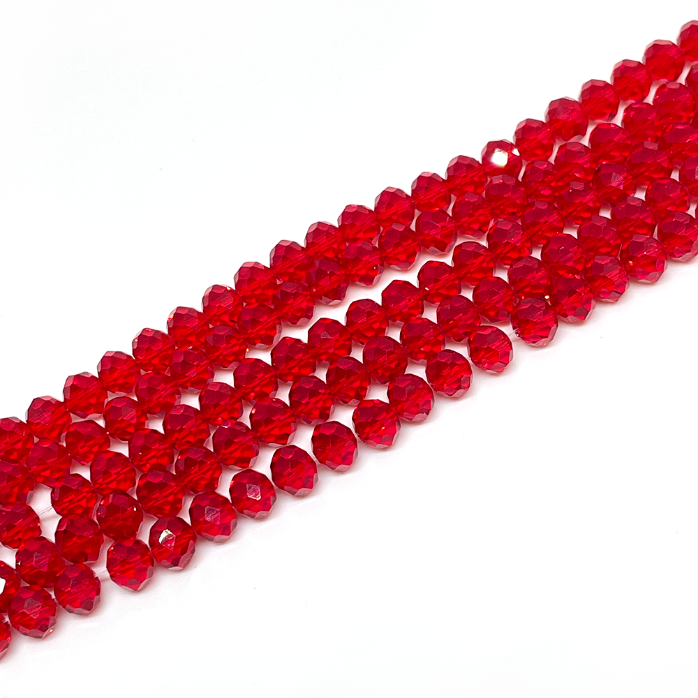 Cristal Chino - 6x5mm - Rojo Transparente