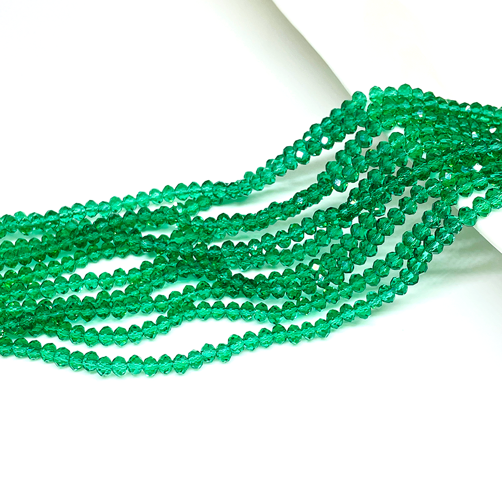 Cristal Chino - 4x3mm - Verde Hoja Transparente