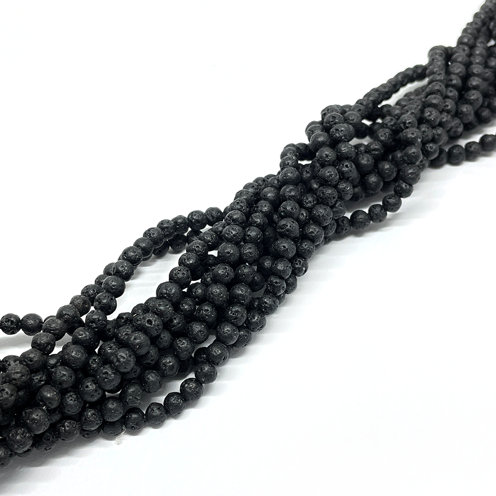 Piedra Volcánica - 4mm apx - 90 cuentas aprox.