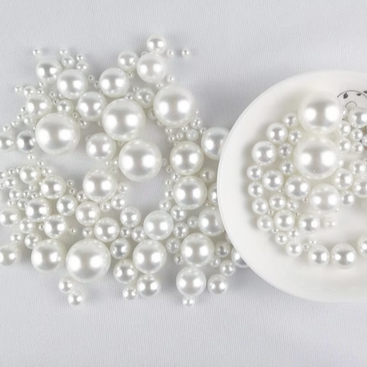 Acrilico Perla Brillante Blancas - Tamaño a elección
