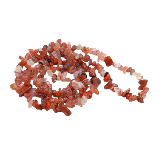 Chip de Piedra - Tira 80cm aprox - Cornalina