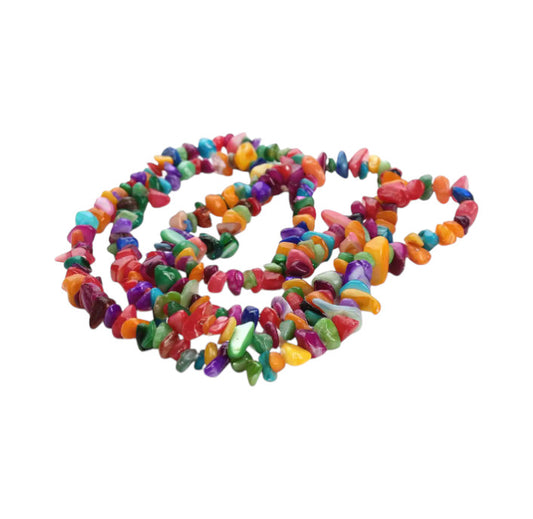Chip de Piedra - Tira 80cm aprox - Nácar multicolor