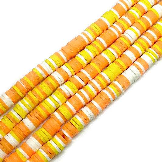 Cuentas de Fimo - 6x1mm - Naranjas y amarillos