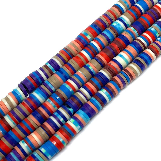 Cuentas de Fimo - 6x1mm - Azules
