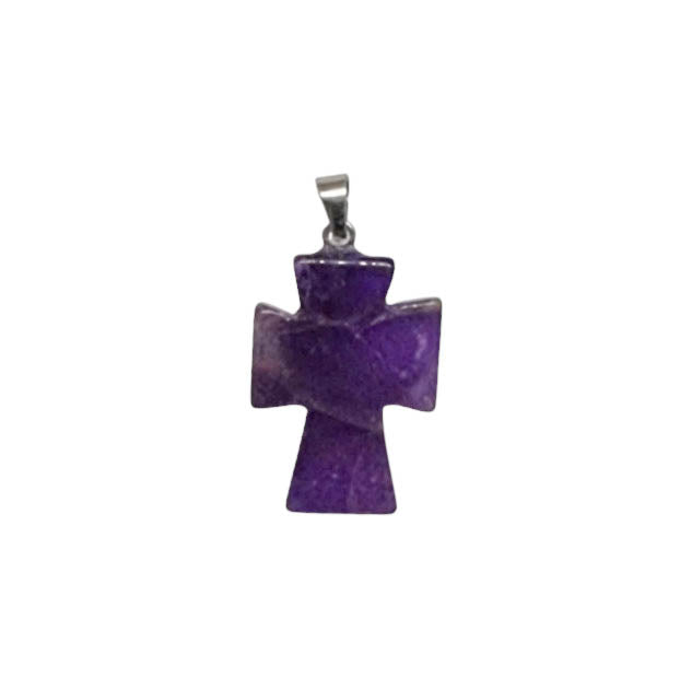 Colgante Cruz de piedra - 18x25mm - A Elección