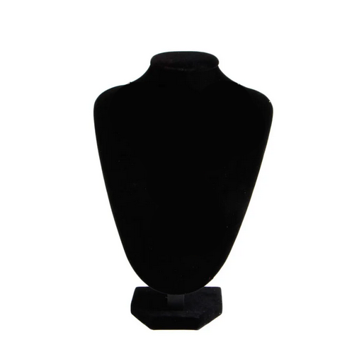 Exhibidor busto terciopelo negro - 30x20