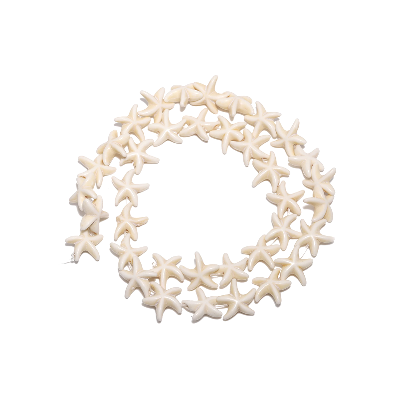 Estrella de Mar de Howlita - 14mm - Blanco