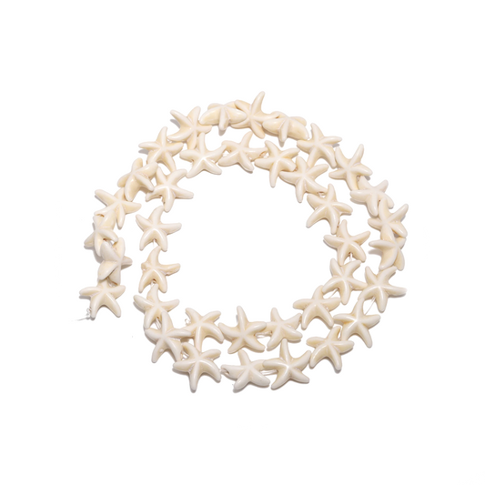 Estrella de Mar de Howlita - 14mm - Blanco