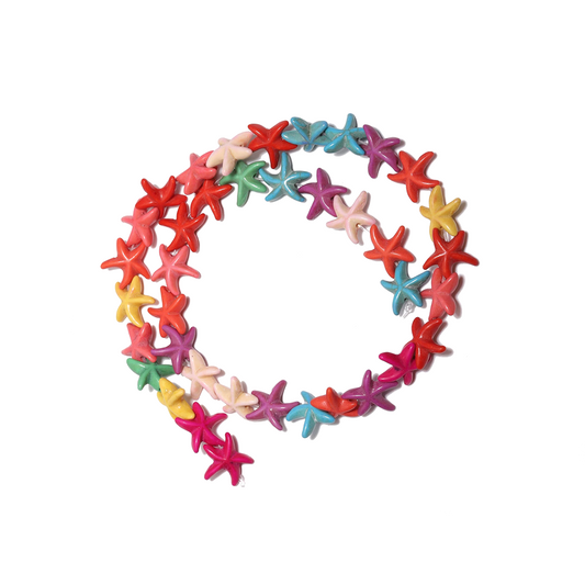Estrella de Mar de Howlita - 14mm - Multicolor