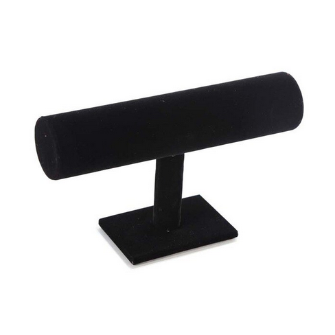 Exhibidor de terciopelo negro tipo T