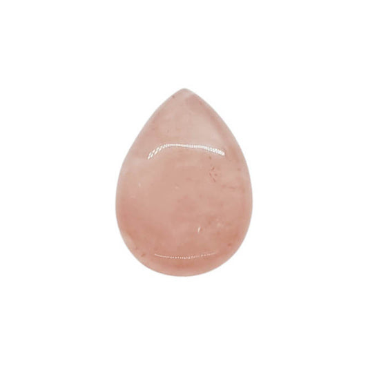 Cabuchón de piedra Gota - 25x35mm - Cuarzo Rosado