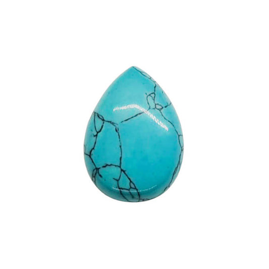 Cabuchón de piedra Gota - 25x35mm - Turquesa