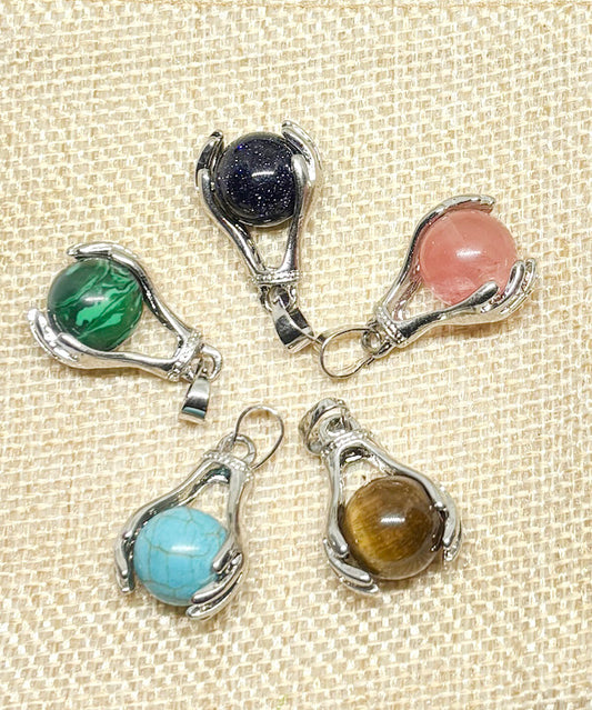 Colgante Palmas con bolas de piedra - 30mm