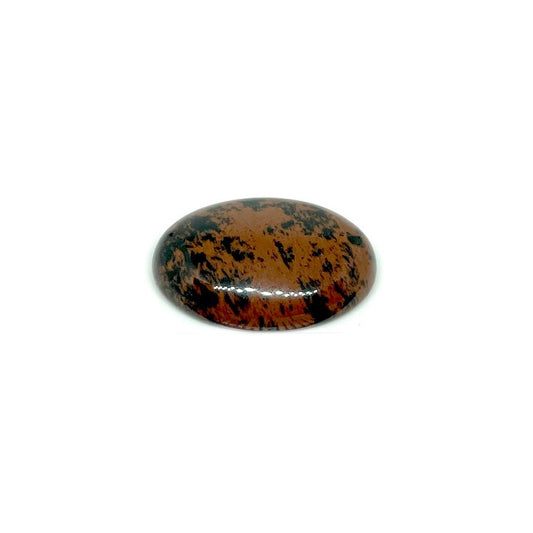 Cabuchón de piedra Ovalado - 18x25mm - Obsidiana Café