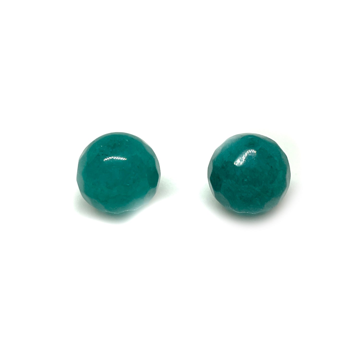 Set de Agatas Facetadas de 12mm - 2und - Verde Turquesa