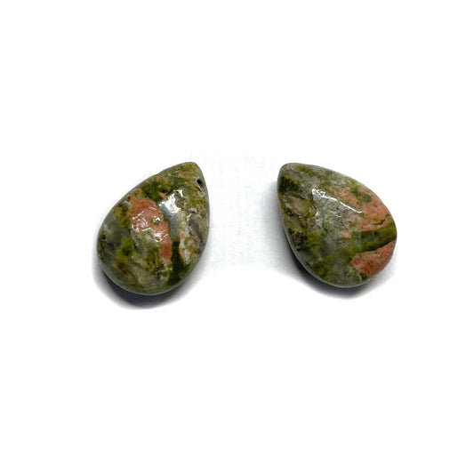 Set gotas de Piedra Facetada - 18x14mm - 2und - Unakita