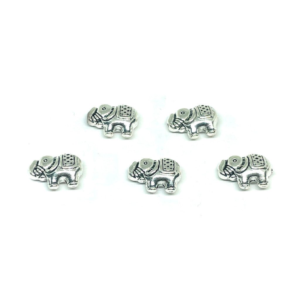 Separador Elefante plateado - 12mm - 5und