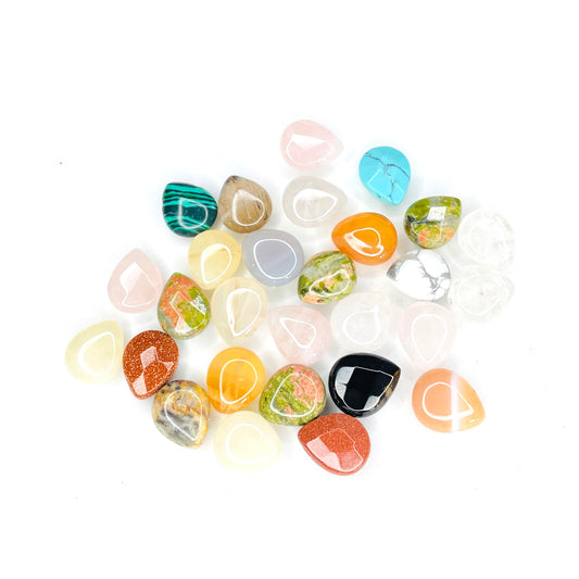 Set gotas de Piedra Natural - 12x10mm - 10 und - Mix