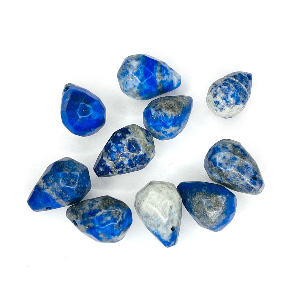 Set gotas de Piedra - 14x10mm - 2und - Lapislazuli