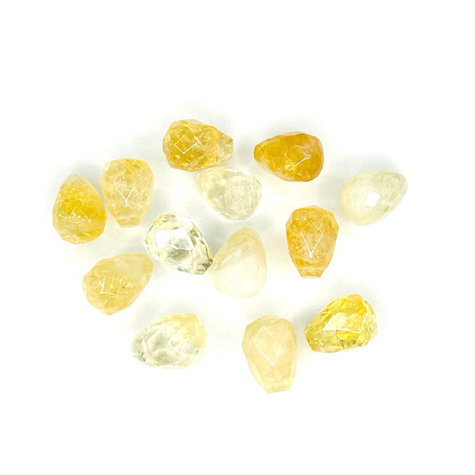 Set gotas de Piedra - 14x10mm - 2und - Citrino
