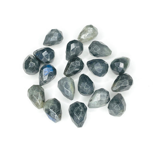 Set gotas de Piedra - 14x10mm - 2und - Labradorita