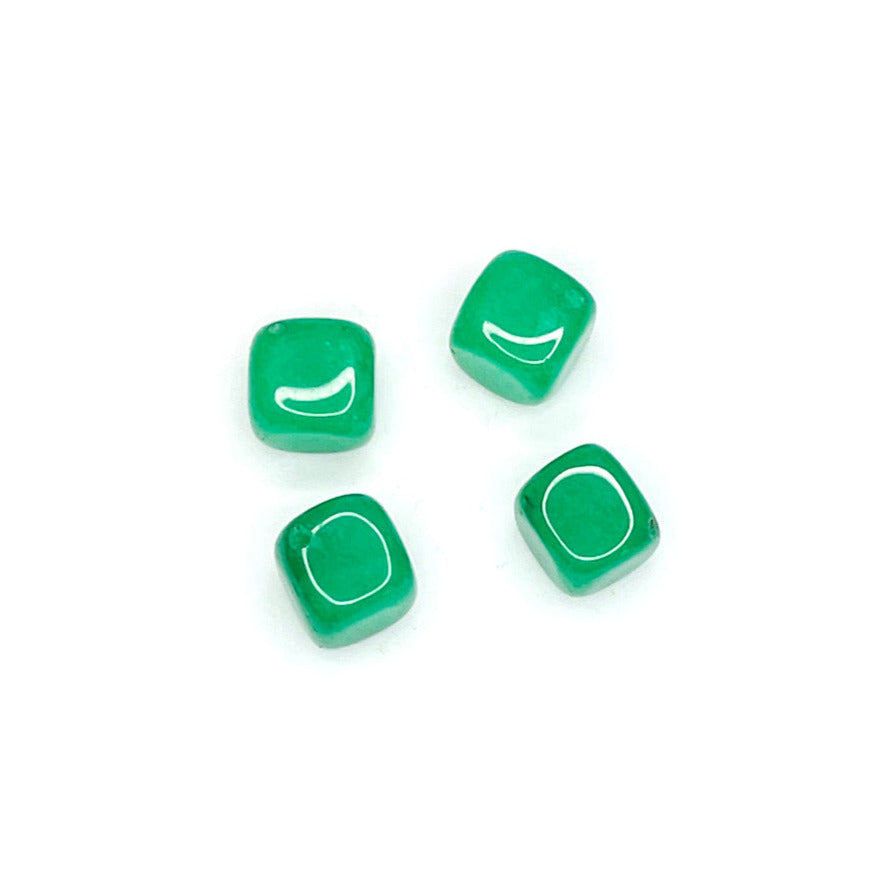 Set de cubos Jade Verde - 10x10mm - 4und