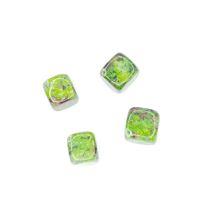 Set de cubos Rubi Zoisita - 10x10mm - 4und