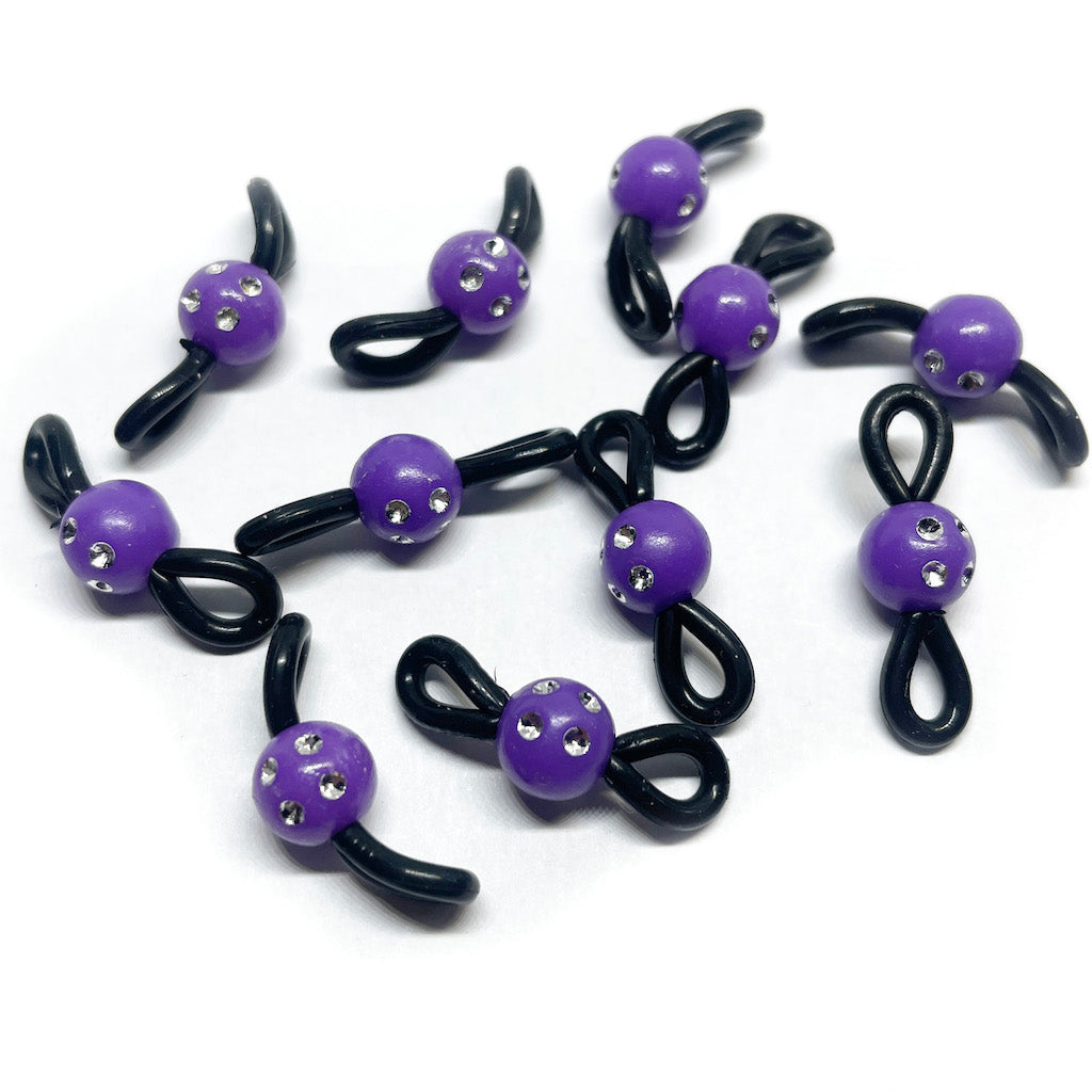 Gomas para Strap con Bolita Morada - 1 par