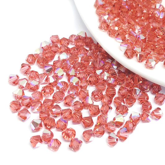 Cristal Tupi Austríaco de 4mm - 24und - Rojo Cereza Tornasol
