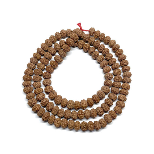 Semillas de Rudraksha tipo dona 6x8 - Collar