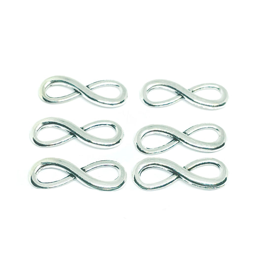 Conector Infinito Simple - 24mm - Plateado - 6und