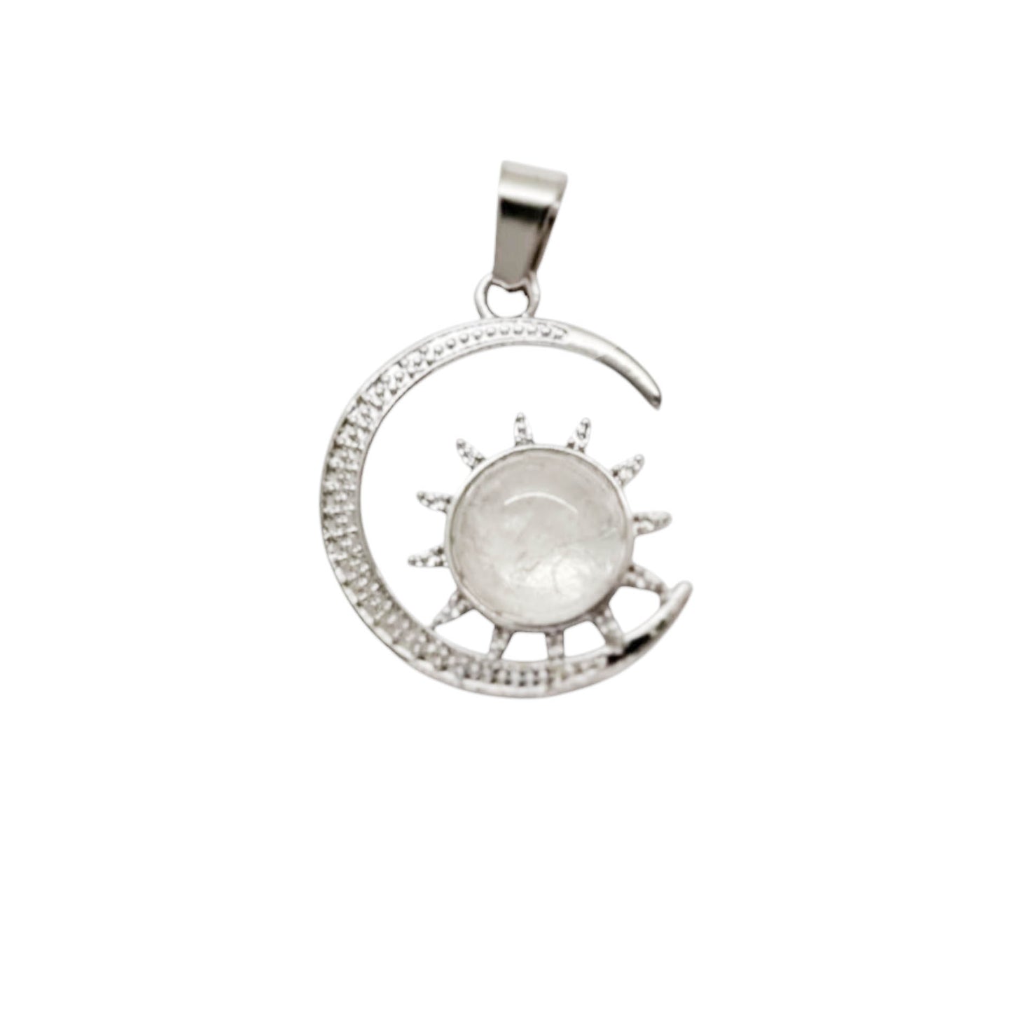 Colgantes Luna y Sol de piedra - 23mm  - A elección