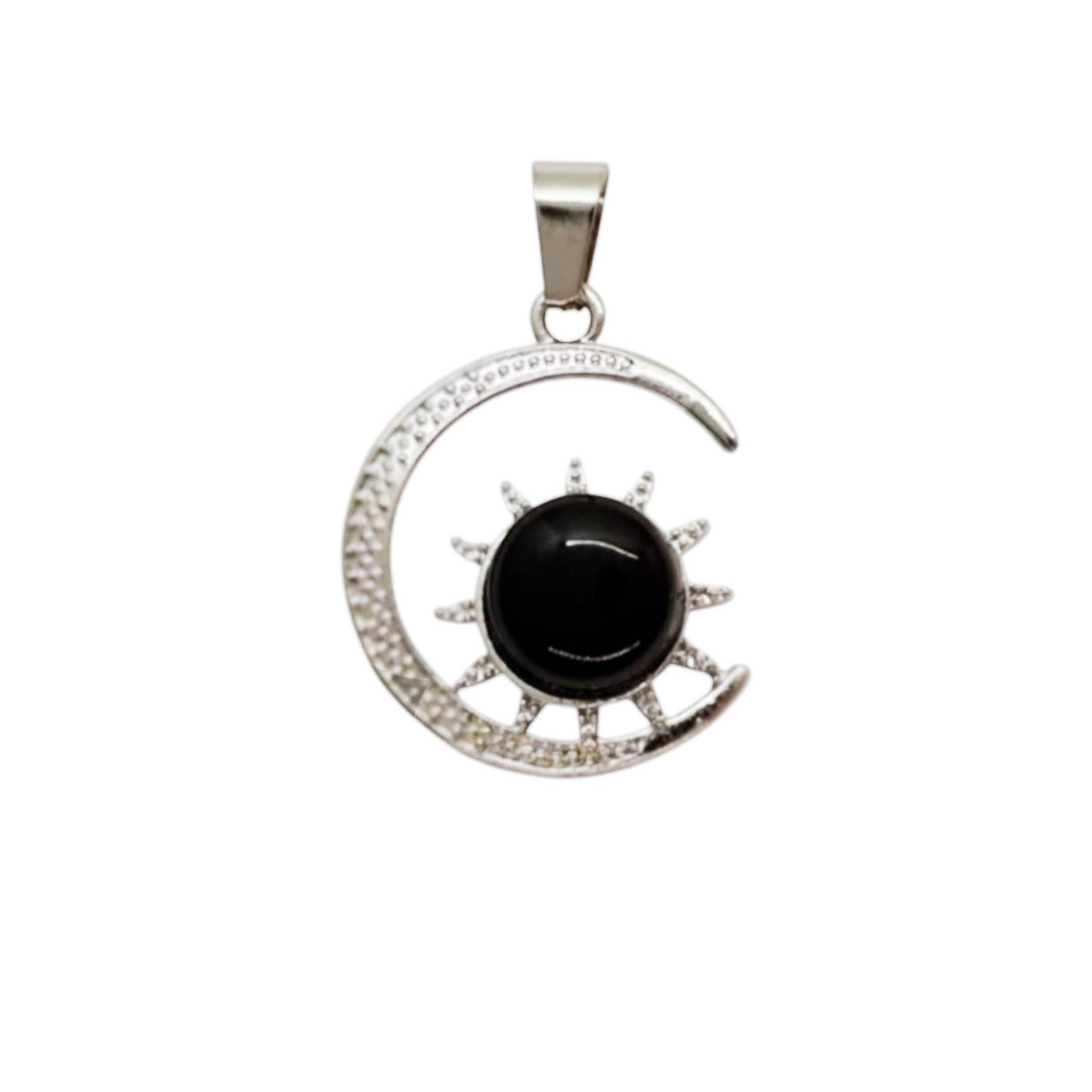 Colgantes Luna y Sol de piedra - 23mm  - A elección