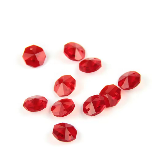 Lentejas Octogonales - 14mm - 10und - Rojo