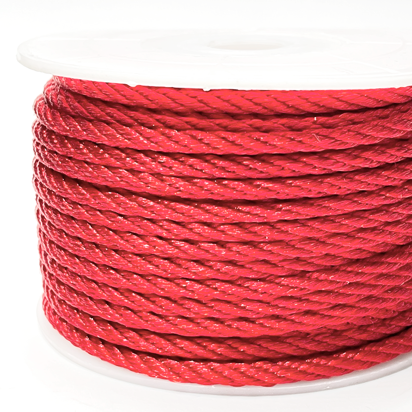 Cordón Rojo Trenzado Para Pulseras 3mm - 5m