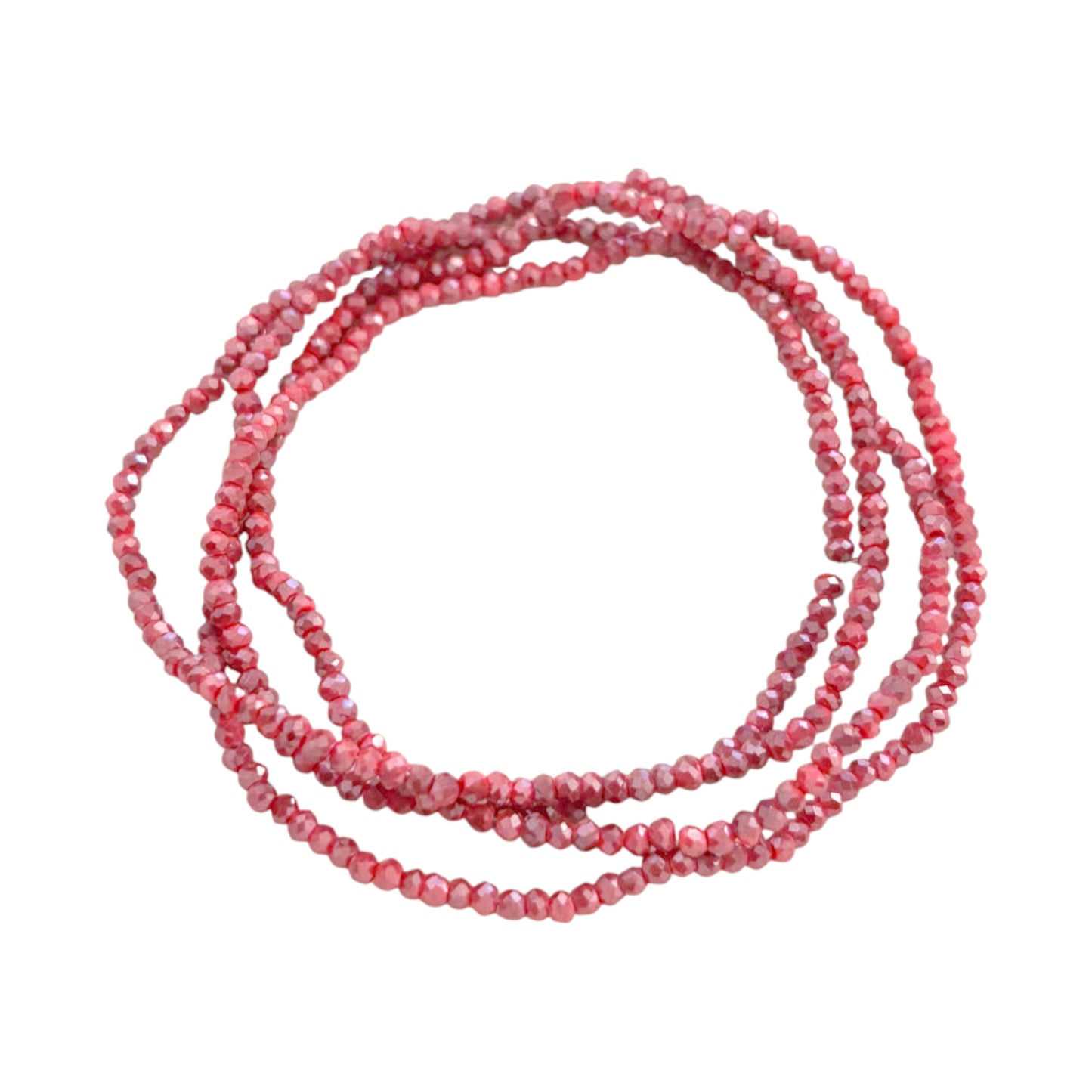 2x1 Cristal chato Mini Facetado Nro 1 - Rojo brillante