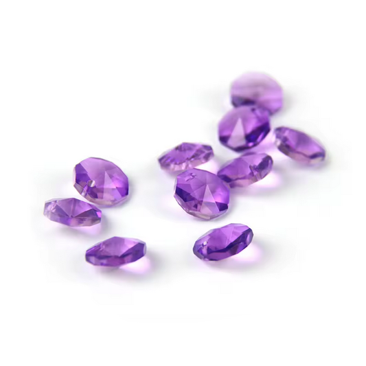 Lentejas Octogonales - 14mm - 10und - Violeta