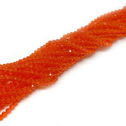 Cristal Chino - 3x2mm - Naranja Transparente