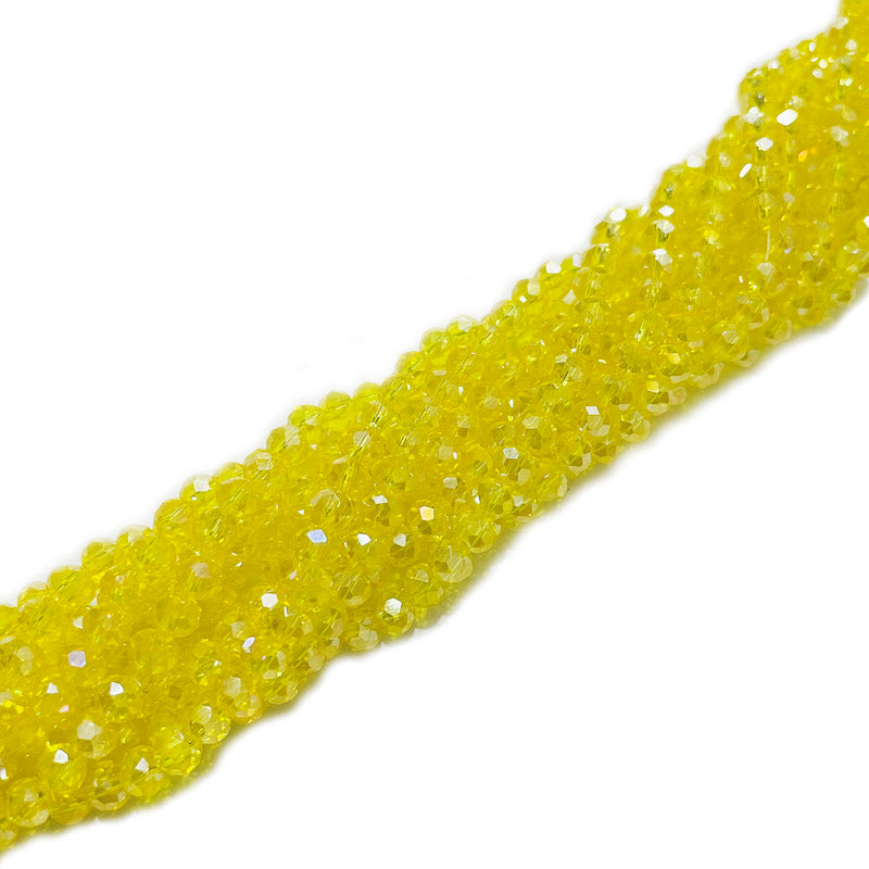 Cristal Chino - 4x3mm - Amarillo Tornasol