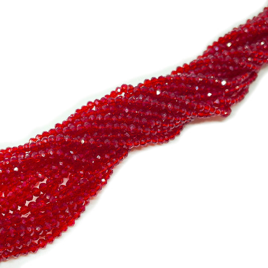 Cristal Chino - 3x2mm - Rojo transp