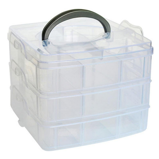 Caja Organizadora Apilable - 3 niveles - Blanco