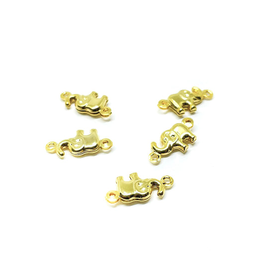 Conector Elefante - Baño de Oro - 14mm - 1und