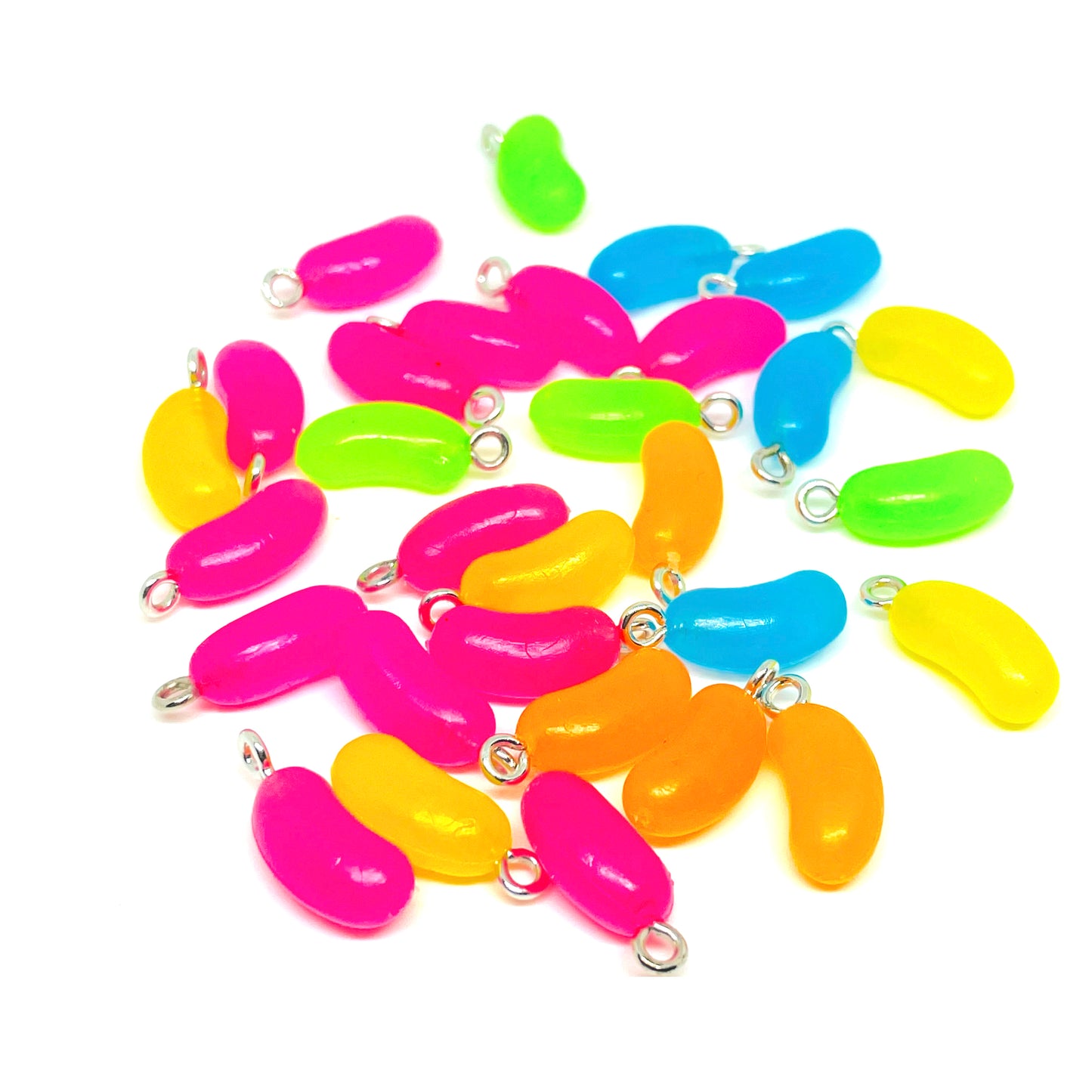 Colgante capsulas Gummies acrilicos- 16mm - 6und - Multicolor