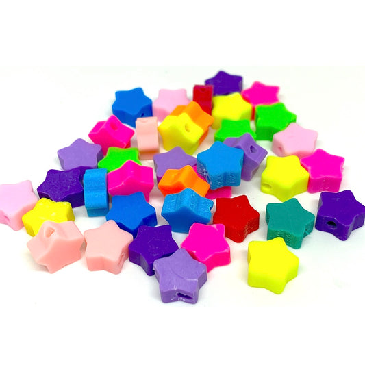 Cuentas Arcilla polimérica - Estrella - 9mm - Set 10und
