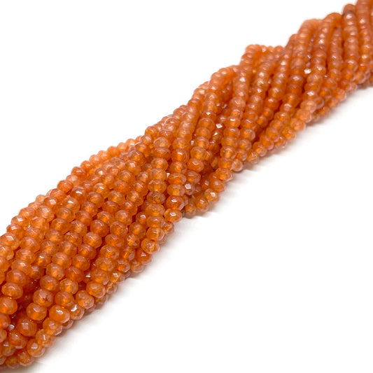 Agatas Tipo dona - 4x2mm - Naranja Oscuro