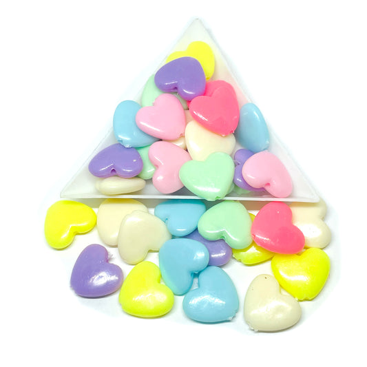 Acrilico Pastel - Corazon - 15mm - 10gr - Mix colores