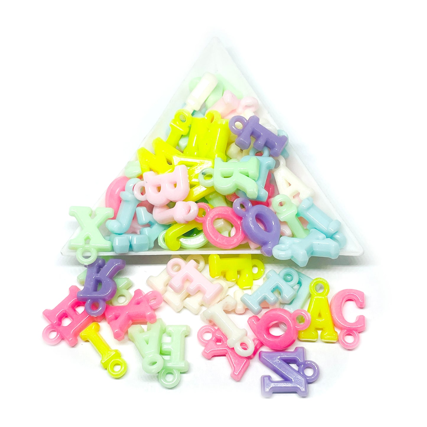 Acrilico Pastel - Letras - 10mm - 10gr - Mix colores