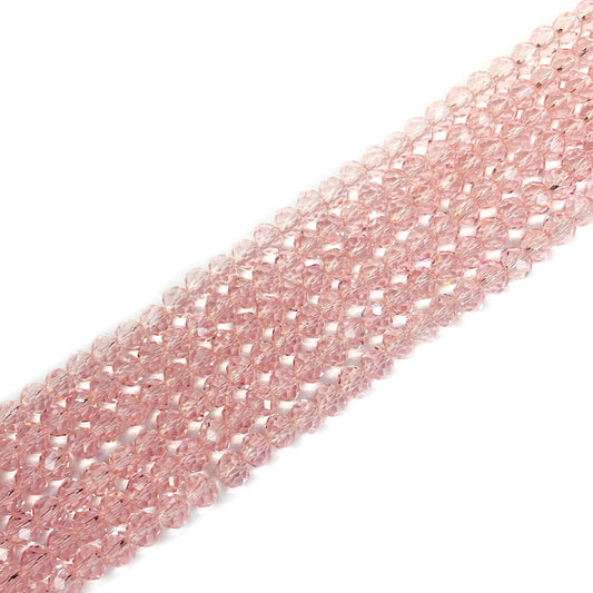 Cristal Chino - 6x5mm - Rosado Transparente